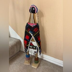 Authentic South African Doll Ndebele Fertility Beaded Initiation Doll 24" tall​